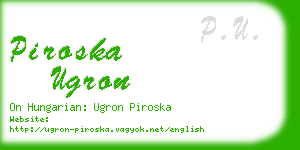 piroska ugron business card